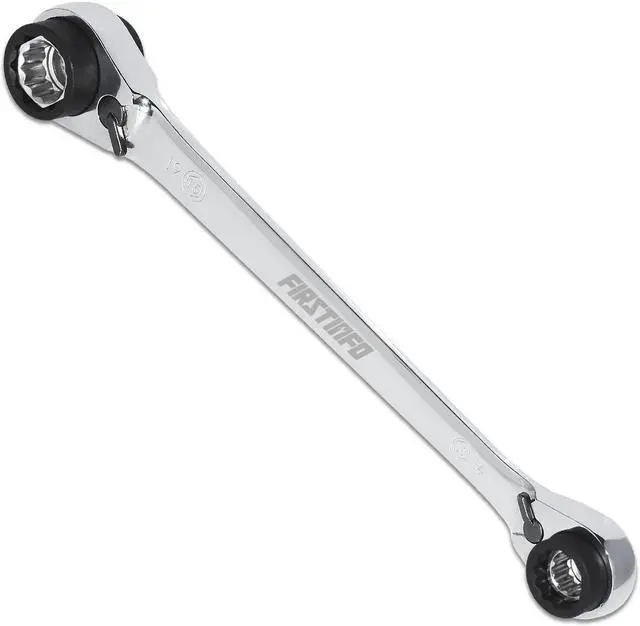 Main image of FIRSTINFO Ratchet Ring Spanner 8-in-1, 12 Point Ratchet, 90 Teeth Reversible Combination Wrench Including 8, 10, 12, 13, 14, 15, 17, 19 mm