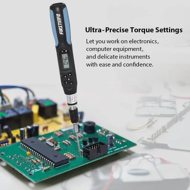 Alt view image 3 of 7 - FIRSTINFO Digital Torque Screwdriver, Dual Direction 0.44-4.42 in-lbs. / 5-50 cN-m / 0.51-5.1 kg-cm, LED and Buzzer Notification, Preset Memory