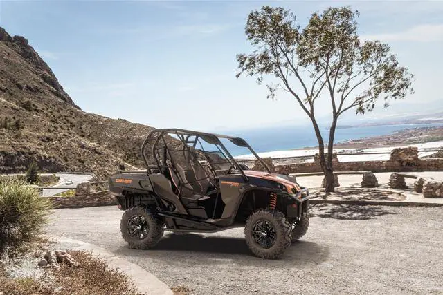 Alt view image 7 of 7 - RockTrix RT103 14in ATV Wheels Rims 14x7 Black 4x137, 5+2 Offset, includes 10x1.25 Spline Lug nuts,  Compatible with Bombardier Can-Am Maverick Commander Renegade Outlander 4/137 (Set of 4)