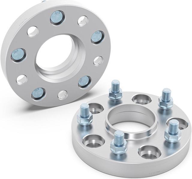Alt view image 5 of 7 - RockTrix 1 inch Hubcentric 5x5 to 5x5 Wheel Spacers (71.5mm Bore, 1/2x20 Studs) Compatible with Jeep 99-10 Grand Cherokee WJ WK, 07-18 Wrangler JK JKU, 06-10 Commander XK - Silver 25mm 5x127 2pcs