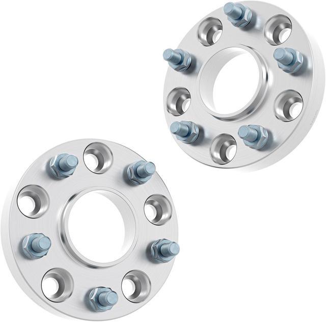 Alt view image 6 of 7 - RockTrix 1 inch Hubcentric 5x5 to 5x5 Wheel Spacers (71.5mm Bore, 1/2x20 Studs) Compatible with Jeep 99-10 Grand Cherokee WJ WK, 07-18 Wrangler JK JKU, 06-10 Commander XK - Silver 25mm 5x127 2pcs