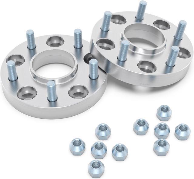 Alt view image 4 of 7 - RockTrix 1 inch Hubcentric 5x5 to 5x5 Wheel Spacers (71.5mm Bore, 1/2x20 Studs) Compatible with Jeep 99-10 Grand Cherokee WJ WK, 07-18 Wrangler JK JKU, 06-10 Commander XK - Silver 25mm 5x127 2pcs