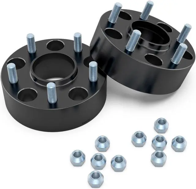 Alt view image 10 of 11 - RockTrix 2 inch Hubcentric 5x5 to 5x5 Wheel Spacers (71.5mm Bore, 1/2x20 Studs) Compatible with Jeep 99-10 Grand Cherokee WJ WK, 07-18 Wrangler JK JKU, 06-10 Commander XK - Black 50mm 5x127 2pcs