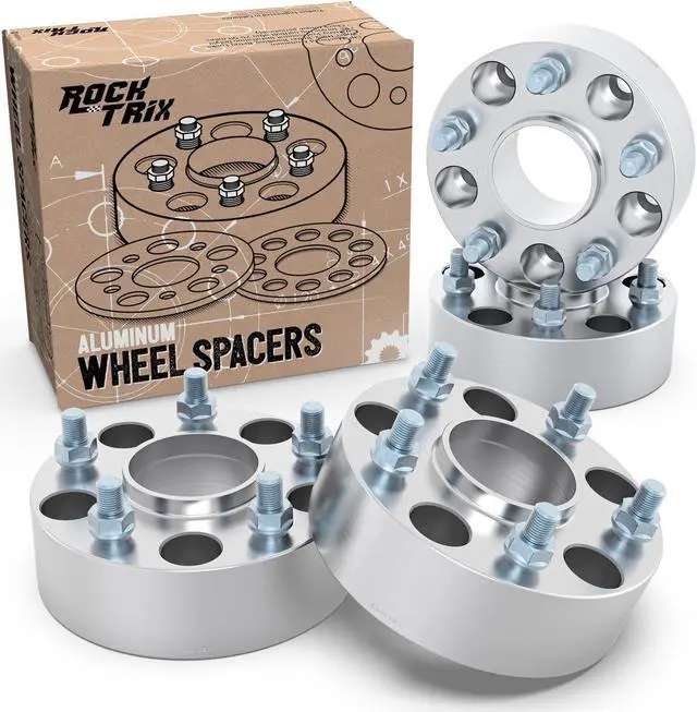 Alt view image 2 of 14 - RockTrix 4pcs 1.5 inch Hubcentric 5x4.5 Wheel Spacers (71.5mm bore, 1/2x20 Studs) Compatible with Jeep Cherokee XJ Grand Cherokee ZJ Wrangler YJ TJ Liberty KJ KK (38mm 5x114.3)