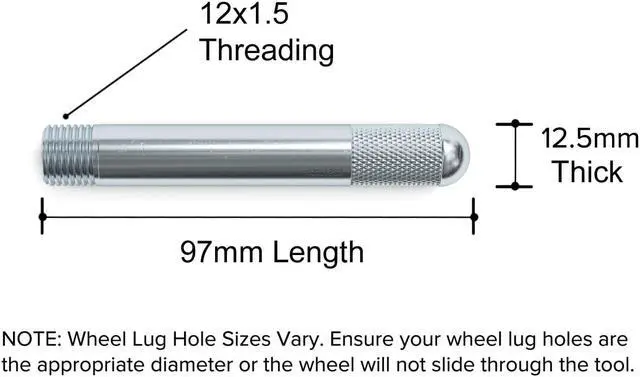 Alt view image 9 of 12 - Steel Wheel Hanger Alignment Pin Guide Tool - Metric 12x1.5 Threads - Wheel Lug Bolt Automotive Mechanic Tool Compatible with BMW Mercedes Volkswagen, Wheel Mounting Guide Bolt M12x1.5 1pc