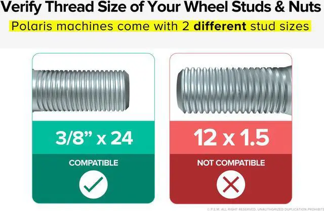 Alt view image 7 of 9 - RockTrix - 1 inch ATV Wheel Spacers (4x156, 3/8x24 Studs, Cone Seat Nuts) Compatible with Select Polaris and Kawasaki (Read Listing for Year Model Info) UTV Silver V3 25mm 2pcs