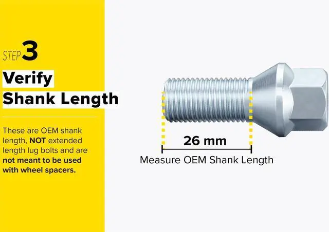 Alt view image 10 of 10 - 10pcs Silver 12x1.5 Lug Bolts (26mm Shank Length, Cone Seat) OEM Length - Compatible with BMW 128i 135i 318i 320i 325i 328i 335i M3 525i 528i 530i 535i M5 Z3 Z4 E36 E46 E60 E90 E92 E93