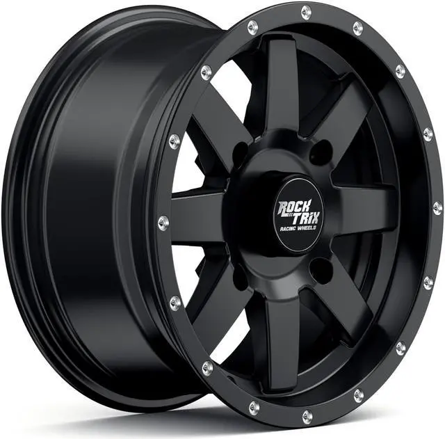 Alt view image 7 of 7 - RockTrix RT106 14in ATV Wheels 4x156 Rims, 14x7, 4+3 Offset, Includes 3/8x24 Spline Lug nuts, Compatible with Polaris Sportsman RZR Ranger UTV - 4/156 (Set of 4)