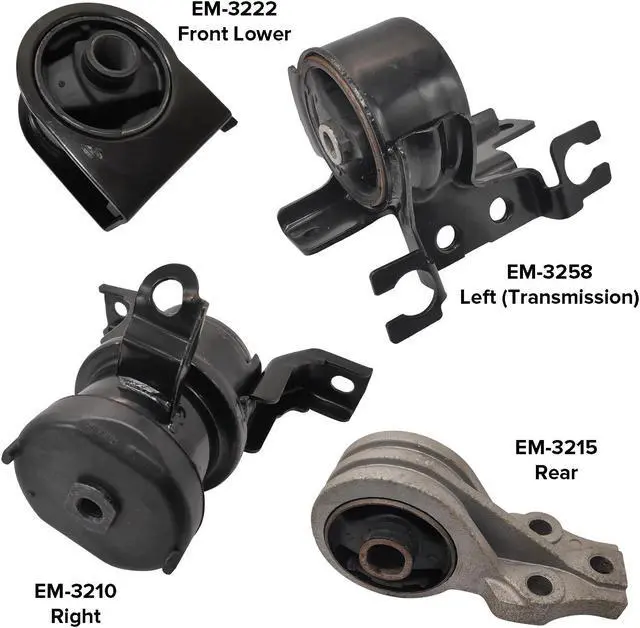 Alt view image 6 of 6 - 4pc Motor Mounts - Compatible with 2005-2012 Ford Escape (2.3L, 2.5L, and 3.0L V6) - Full Set Engine Mounts