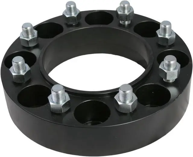 Alt view image 5 of 5 - RockTrix 2pcs 2 inch - Skid Steer 8Lug Wheel Spacers Adapters - 8x8 Bolt Pattern - 9/16x18 Studs Nuts - Compatible with Bobcat Case CAT John Deere New Holland