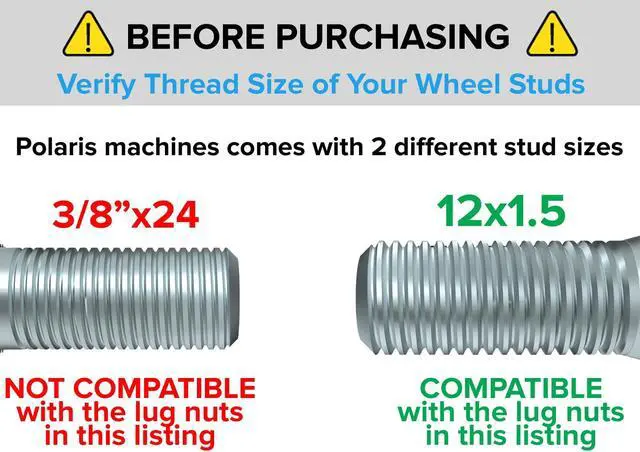 Alt view image 3 of 7 - RockTrix RT103 12in ATV Wheels 4x156 Rims, 12x7, 4+3 Offset, Includes 12x1.5 Spline Lug nuts, Compatible with 2014-2019 Polaris Sportsman RZR Ranger Crew UTV - 4/156 (Set of 4)