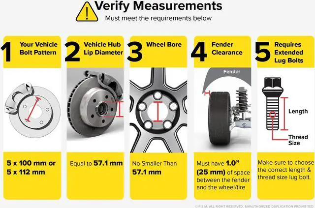 Alt view image 8 of 9 - 25mm (1 inch) Hubcentric Wheel Spacers (5x112 and 5x100, 57.1mm Bore) Compatible with Audi TT A3 A4 A6 A8 S4 S6 S8 Volkswagen Jetta Golf GTI R32 Corrado Beetle EOS CC - Silver 2pcs