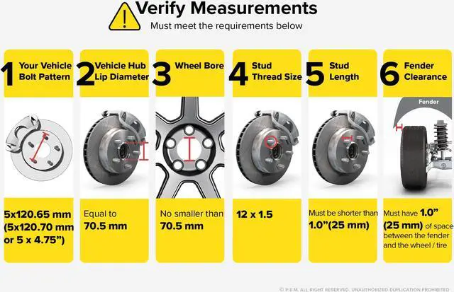 Alt view image 3 of 6 - 1 inch 5x4.75 to 5x4.75 Hubcentric Wheel Spacers with Lip (70.5mm Bore, Metric 12x1.5 Studs Nuts) Compatible with Chevy Blazer Camaro Corvette S10 GMC S15 Jimmy - Black Adapters, Pack of 4
