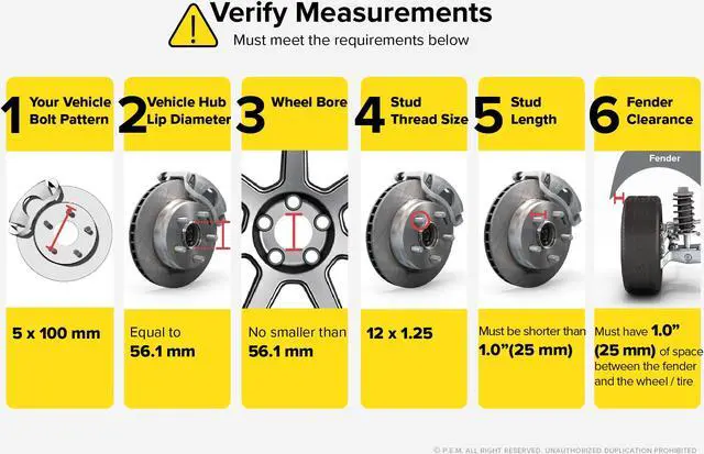 Alt view image 10 of 13 - StanceMagic - 25mm (1 inch) Hubcentric Wheel Spacers (5x100, 56.1mm bore, 12x1.25 Studs) Compatible with Scion FRS FR-S BRZ Baja Forester WRX Impreza Legacy Outback Saab 9-2x - Black 2pcs