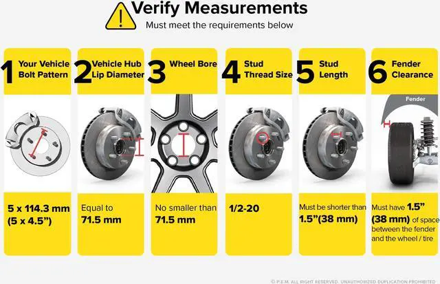 Alt view image 9 of 14 - RockTrix 4pcs 1.5 inch Hubcentric 5x4.5 Wheel Spacers (71.5mm bore, 1/2x20 Studs) Compatible with Jeep Cherokee XJ Grand Cherokee ZJ Wrangler YJ TJ Liberty KJ KK (38mm 5x114.3)