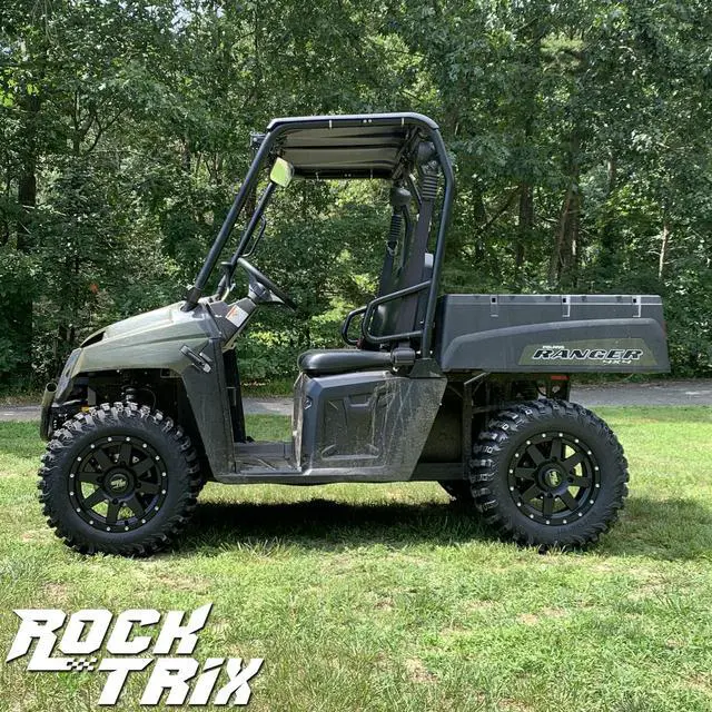 Alt view image 4 of 7 - RockTrix RT106 14in ATV Wheels 4x156 Rims, 14x7, 4+3 Offset, Includes 3/8x24 Spline Lug nuts, Compatible with Polaris Sportsman RZR Ranger UTV - 4/156 (Set of 4)