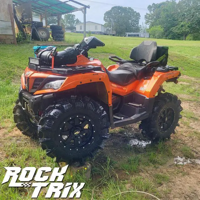 Alt view image 2 of 7 - RockTrix RT106 4pc 14in ATV Wheels 4x110 Rims, 14x7, 5+2 Offset, For ATV UTV with IRS (Independent Rear Suspension), Compatible with Honda Kawasaki Yamaha Suzuki 4/110 (Set of 4)