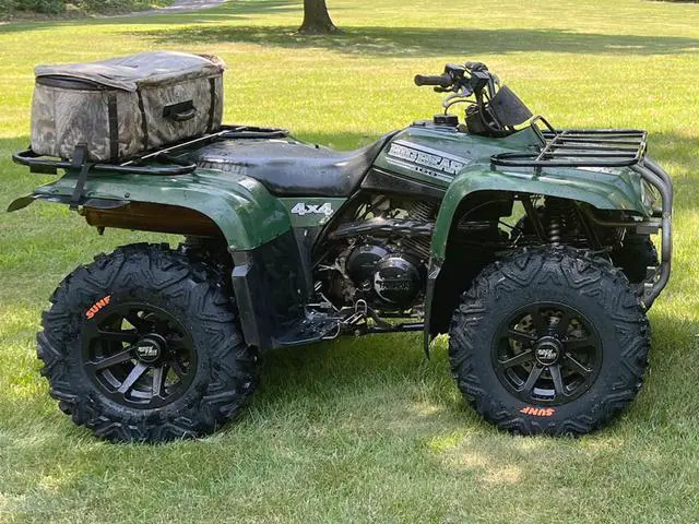 Alt view image 2 of 7 - RockTrix RT102 12in ATV Wheels 4x110 Rims, 12x7, 5+2 F and 2+5 R Offset, Includes 10x1.25 Lug Nuts - Compatible with SRA Honda Foreman 400 450 500, Rancher 350 400 420 Solid Rear Axle (Set of 4)