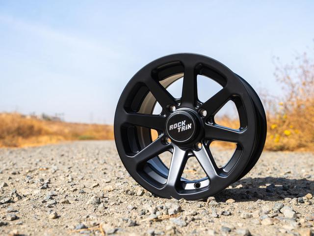 Alt view image 4 of 7 - RockTrix RT102 4pc 14in ATV Wheels 4x110 Rims 14x7, 5+2 Offset, Includes 10x1.25 Lug Nuts - Compatible with IRS Honda Kawasaki Yamaha Rubicon Rincon Brute Force Kodiak Grizzly Rhino 4/110 (Set of 4)