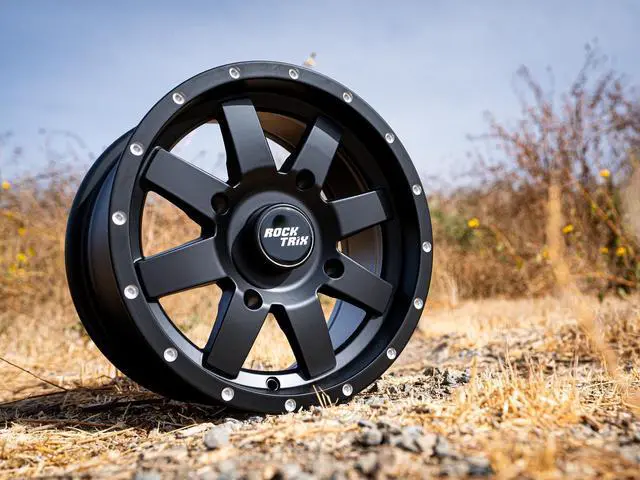 Alt view image 5 of 7 - RockTrix RT106 14in ATV Wheels 4x156 Rims, 14x7, 4+3 Offset, Includes 3/8x24 Spline Lug nuts, Compatible with Polaris Sportsman RZR Ranger UTV - 4/156 (Set of 4)