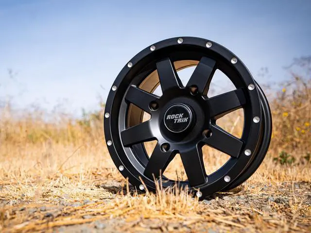Alt view image 6 of 7 - RockTrix RT106 14in ATV Wheels 4x156 Rims, 14x7, 4+3 Offset, Includes 3/8x24 Spline Lug nuts, Compatible with Polaris Sportsman RZR Ranger UTV - 4/156 (Set of 4)