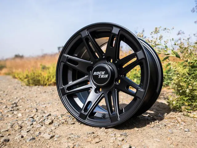Alt view image 6 of 7 - RockTrix RT103 14in ATV Wheels 4x156 Rims, 14x7, 4+3 Offset, Includes 3/8x24 Spline Lug nuts, Compatible with Polaris Sportsman RZR Ranger UTV, 4/156, Set of 4