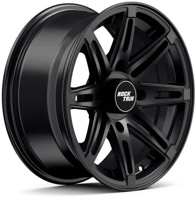 Alt view image 6 of 7 - RockTrix RT103 14in ATV Wheels Rims 14x7 Matte Black, 4x156 Bolt Pattern, 4+3 offset, Compatible with Polaris Sportsman RZR Ranger (4/156) (Set of 4)