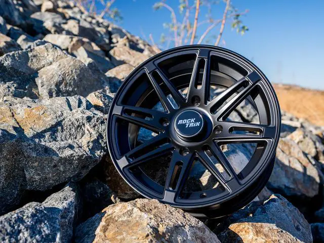 Alt view image 4 of 7 - RockTrix RT103 14in ATV Wheels Rims 14x7 Matte Black, 4x156 Bolt Pattern, 4+3 offset, Compatible with Polaris Sportsman RZR Ranger (4/156) (Set of 4)