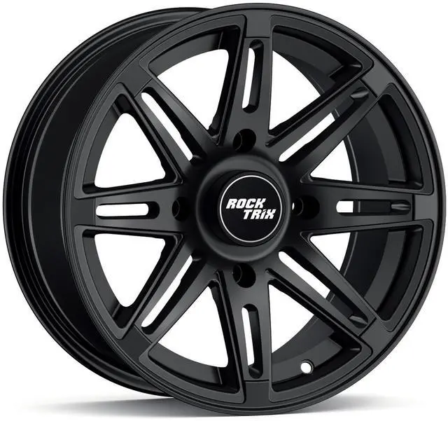 Main image of RockTrix RT103 14in ATV Wheel Rim 14x7 Matte Black, 4x156 Bolt Pattern, 4+3 offset, Compatible with Polaris Sportsman RZR Ranger (4/156)
