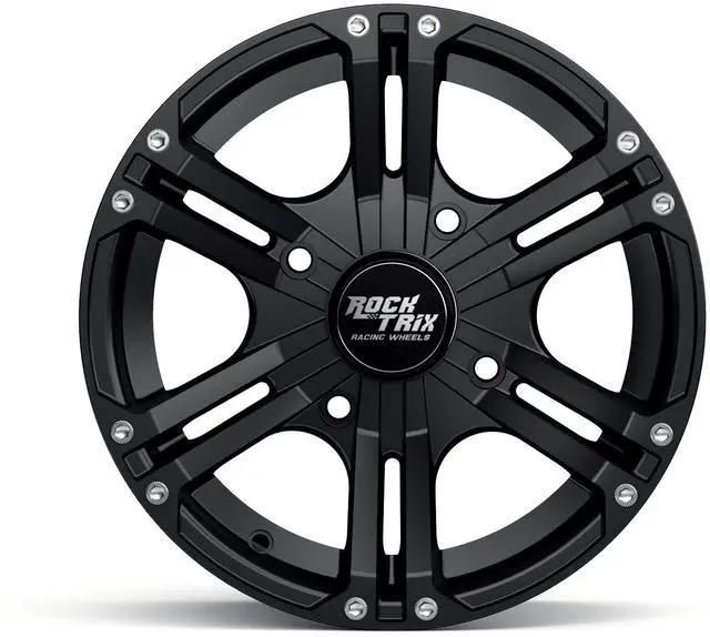 Alt view image 5 of 7 - RockTrix RT101 14in ATV Wheel Rim 14x7 Matte Black 4x137, 5+2 Offset, Compatible with Bombardier Outlander CanAm Can-Am Can Am Commander Maverick Renegade Kawasaki 4/137