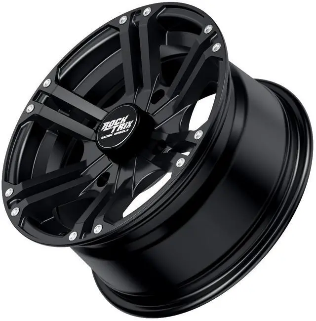 Alt view image 7 of 7 - RockTrix RT101 14in ATV Wheel Rim 14x7 Matte Black 4x137, 5+2 Offset, Compatible with Bombardier Outlander CanAm Can-Am Can Am Commander Maverick Renegade Kawasaki 4/137