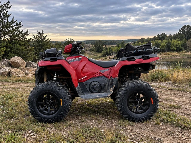Alt view image 7 of 7 - RockTrix RT102 12in ATV Wheels Rims 12x7 Matte Black, 4x156 Bolt Pattern, 4+3 offset, Compatible with Polaris Sportsman RZR Ranger (4/156) (Set of 4)