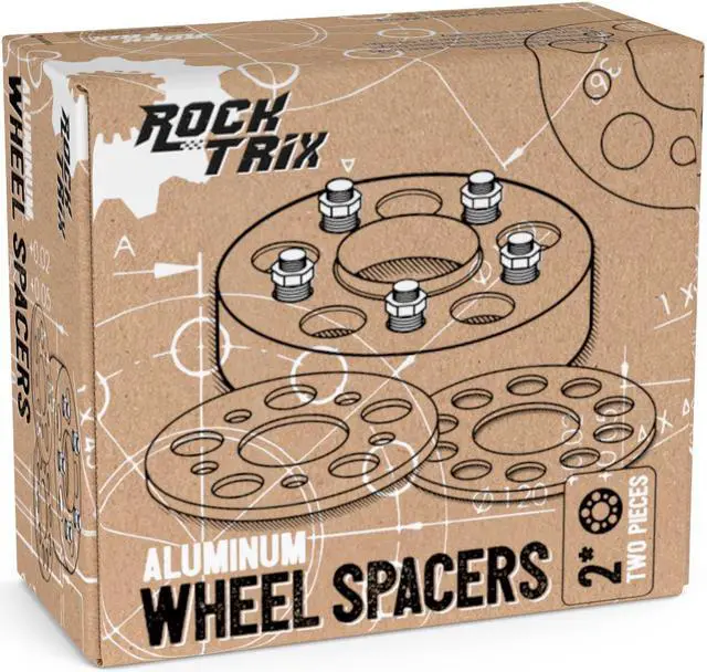 Alt view image 2 of 11 - RockTrix 2 inch Hubcentric 5x5 to 5x5 Wheel Spacers (71.5mm Bore, 1/2x20 Studs) Compatible with Jeep 99-10 Grand Cherokee WJ WK, 07-18 Wrangler JK JKU, 06-10 Commander XK - Black 50mm 5x127 2pcs