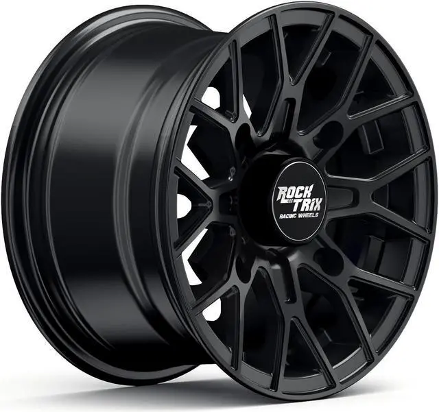 Alt view image 7 of 7 - RockTrix RT104 12in ATV Wheels Rims 12x7 Matte Black, 4x156 Bolt Pattern, 4+3 offset, Compatible with Polaris Sportsman RZR Ranger - 4/156 (Set of 4)