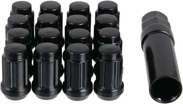Alt view image 2 of 7 - RockTrix RT101 14in ATV Wheels Rims 14x7 Black 4x137, 5+2 Offset, includes 10x1.25 Spline Lug nuts, Compatible with Bombardier Can-Am Maverick Commander Renegade Outlander 4/137 (Set of 4)