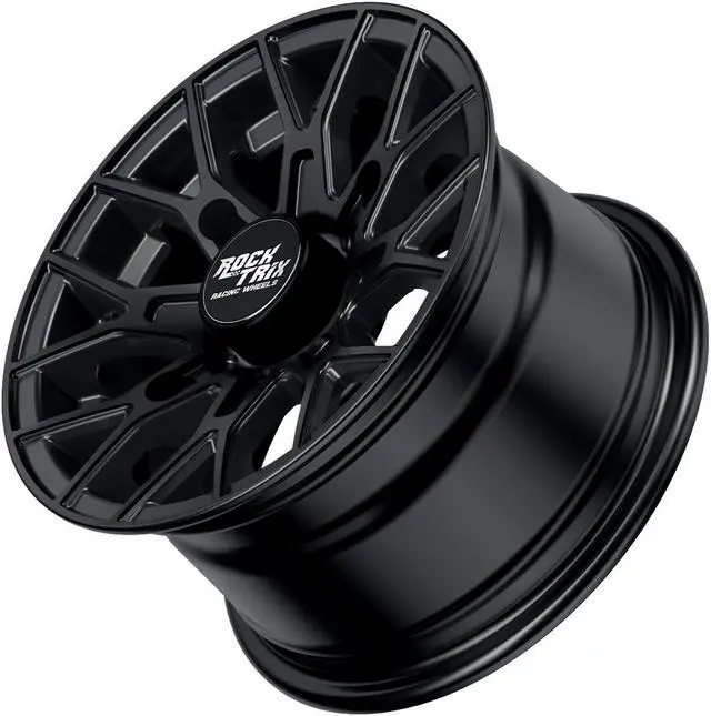 Alt view image 7 of 7 - RockTrix RT104 14in ATV Wheel Rim 14x7 Matte Black 4x137, 5+2 Offset, Compatible with Bombardier Outlander CanAm Can-Am Can Am Commander Maverick Renegade Kawasaki 4/137