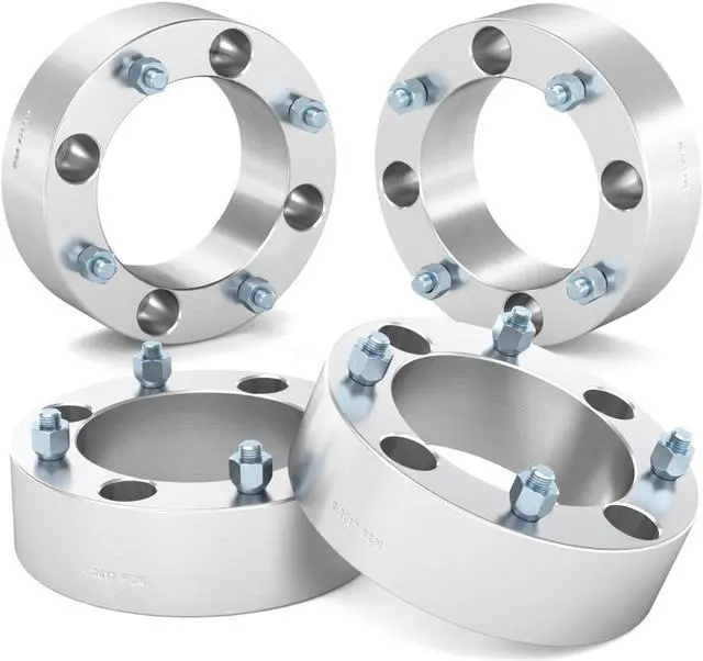 Alt view image 4 of 7 - RockTrix - 2 inch ATV Wheel Spacers (4x137, 110mm Bore, 10x1.25 Studs and Cone Seat Nuts) Compatible with Kawasaki Can-Am Bombardier (Read Listing for Year Model) UTV Silver V3 50mm 4pcs