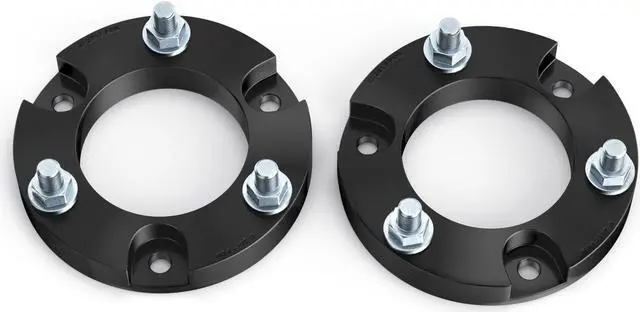 Alt view image 3 of 5 - Front Suspension Lift Kit - 1.5 inch Lift - Compatible with 2005-2021 Toyota Tacoma (6-Lug), 2003-2021 4Runner, 2007-2014 FJ Cruiser (4WD) - Leveling Kit Strut Upper Top Aluminum Spacers Accessories