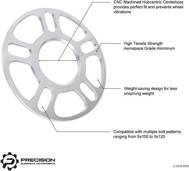 Alt view image 2 of 6 - StanceMagic 2pcs 5mm 5x100 and 5x114.3 Hubcentric Wheel Spacers (56.1mm bore) Compatible with Scion FRS FR-S BRZ Baja Forester WRX Impreza STI Crosstrek Legacy Outback Tribeca Saab 9-2x