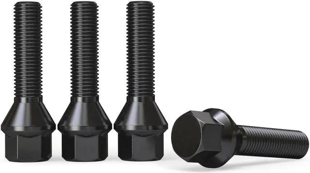 Alt view image 6 of 7 - 20pcs Extended Black Lug Bolts 14x1.5 (40mm Shank Length - Not OEM Length, Cone Seat) Compatible with Audi TT A3 A4 S4 A5 S5 A6 S6 A7 B5 B6 B7 B8 Volkswagen Jetta Golf GTI R32 Passat CC Beetle