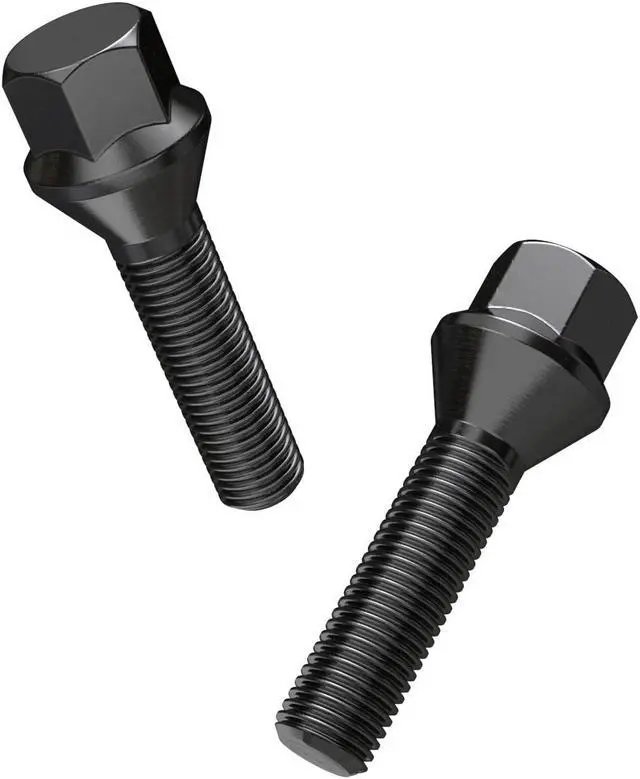 Alt view image 7 of 7 - 20pcs Extended Black Lug Bolts 14x1.5 (40mm Shank Length - Not OEM Length, Cone Seat) Compatible with Audi TT A3 A4 S4 A5 S5 A6 S6 A7 B5 B6 B7 B8 Volkswagen Jetta Golf GTI R32 Passat CC Beetle