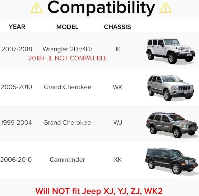 Alt view image 2 of 7 - RockTrix 1 inch Hubcentric 5x5 to 5x5 Wheel Spacers (71.5mm Bore, 1/2x20 Studs) Compatible with Jeep 99-10 Grand Cherokee WJ WK, 07-18 Wrangler JK JKU, 06-10 Commander XK - Silver 25mm 5x127 2pcs