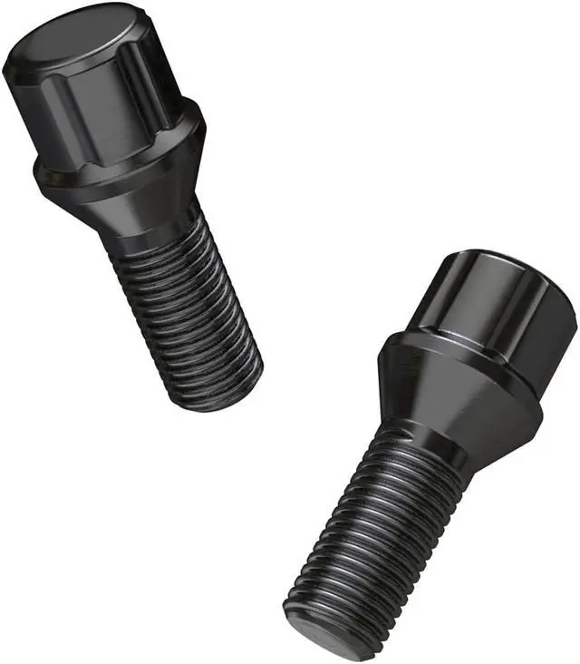 Alt view image 7 of 7 - 4pcs Locking Spline Black 12x1.5 Lug Bolts with Socket Key (26mm OEM Shank Length, Cone Seat) Compatible with BMW 128i 135i 318i 320i 325i 328i 335i M3 525i 528i 530i 535i M5 Z3 Z4 E36 E46 E60 E90 E92
