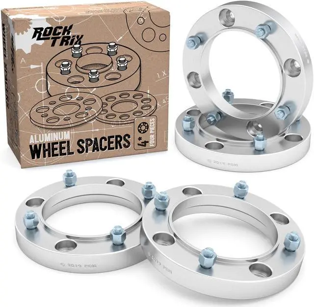 Main image of RockTrix - 1 inch ATV Wheel Spacers (4x156, 3/8x24 Studs, Cone Seat Nuts) Compatible with Polaris and Kawasaki (Read Listing for Year Model Info) UTV Silver V3 25mm 4pcs