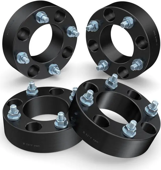 Alt view image 4 of 7 - RockTrix - 1.5 inch ATV Wheel Spacers (4x110, 74mm Bore, 10x1.25 Studs Nuts) Compatible with Honda Yamaha Suzuki Bombardier (Read Listing for Year Model Info) UTV V1 38mm Black 4pcs