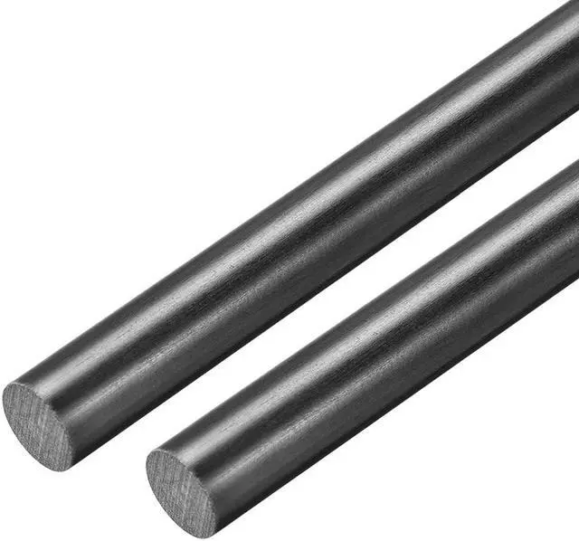 Main image of FRP Fiberglass Round Rod 9/16 inch Dia 20 inch Length Black Engineering Round Bar Rod 2pcs