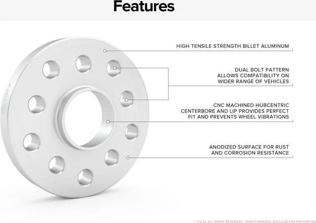 Alt view image 2 of 9 - 25mm (1 inch) Hubcentric Wheel Spacers (5x112 and 5x100, 57.1mm Bore) Compatible with Audi TT A3 A4 A6 A8 S4 S6 S8 Volkswagen Jetta Golf GTI R32 Corrado Beetle EOS CC - Silver 2pcs