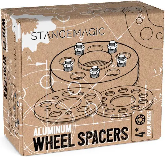 Alt view image 2 of 9 - 25mm (1 inch) Hubcentric Wheel Spacers (5x114.3, 67.1mm, 12x1.5 Studs) Compatible with Hyundai Genesis Tiburon Veloster Kia Optima Soul Mazda 3 5 Miata RX-8 Protege Jeep Compass Patriot - Silver 4pcs