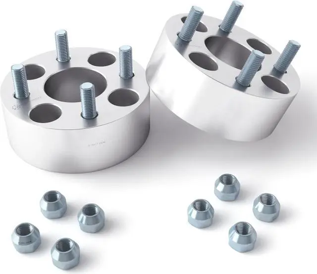 Alt view image 4 of 7 - RockTrix 4x4 Wheel Spacers, 2 inch Thick Golf Cart Wheel Spacers Compatible with EZ GO EZGO Club Car, 1/2"x20 Studs Nuts, 4x101.6 to 4x101.6 Silver Adapters, 62mm Hub Bore, Set of 4