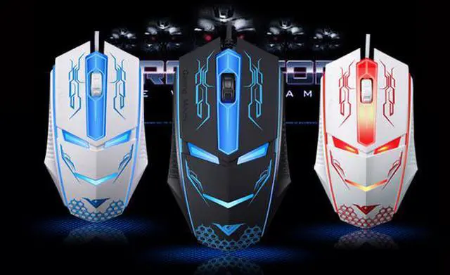 Alt view image 2 of 6 - RAJFOO Terminator Optical Wired Gaming Mouse USB Wired Professional Game Mice for laptops Desktops Mouse Gamer